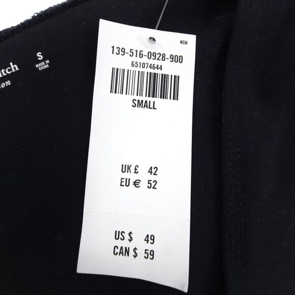 NWT Abercrombie Soft A&F 90's Long Sleeve Tie Front Cutout Bodysuit Black Small - Picture 2 of 8